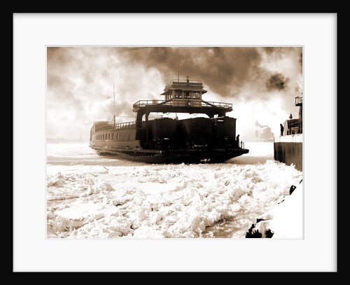 Car ferry, Michigan Central, entering slip by Anonymous