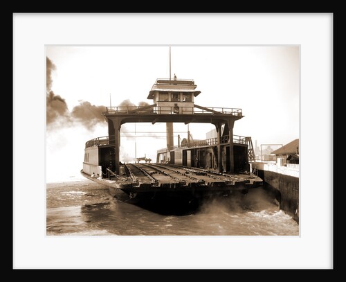 Car ferry, Detroit River, 1880 by Anonymous
