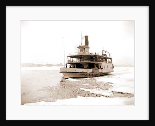 Detroit River ferry boat in ice, Excelsior (Ferry boat), 1880 by Anonymous