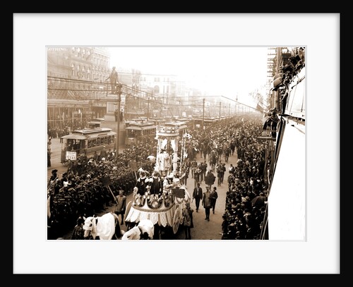 Mardi Gras procession on Canal St, New Orleans by Anonymous