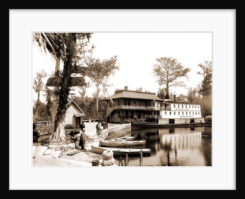 The Okeehumkee at wharf, Silver Springs by Anonymous