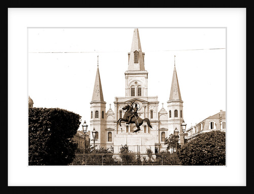 The Jackson Monument and St. Louis Cathedral, Jackson by Anonymous