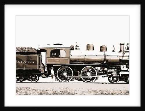 Railroad locomotive and coal car, Chicago and Alton Railroad by Anonymous