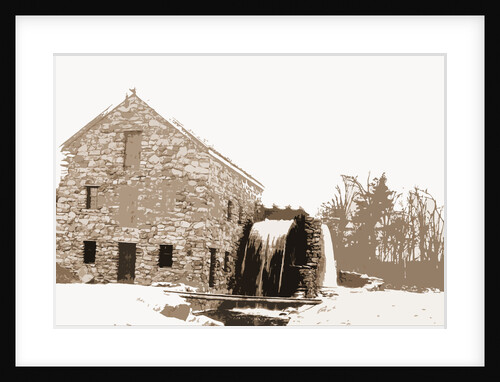 Old mill, waterwheel by Anonymous