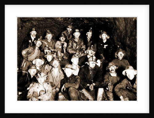 Group of miners underground, Miners by Anonymous