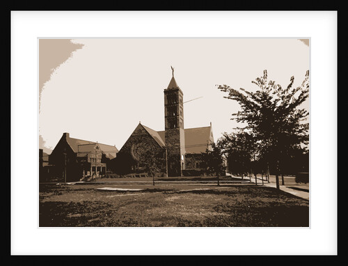 Church with tall tower, possibly in Detroit by Anonymous