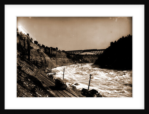 Niagara Gorge with Michigan Central Cantilever Bridge and Whirlpool Rapids Bridge, New York by Anonymous