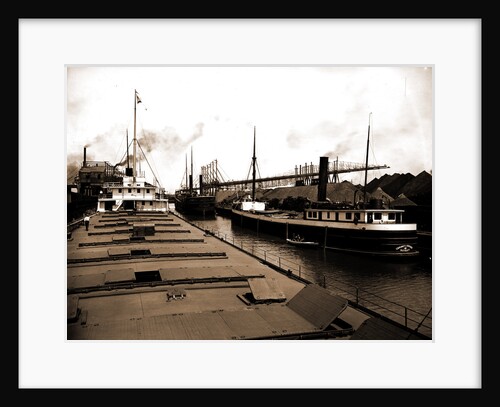 Unloading at ore docks, Cleveland by Anonymous