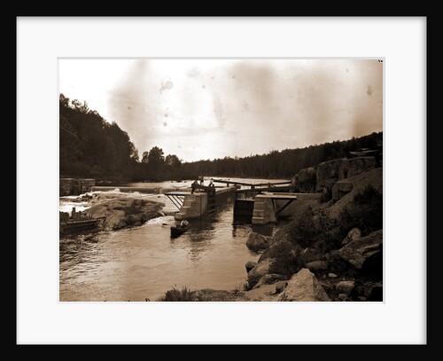 Saranac River dam and lock, Adirondack Mtns by Anonymous