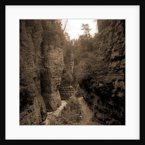 Column Rocks from below, Ausable Chasm by Anonymous