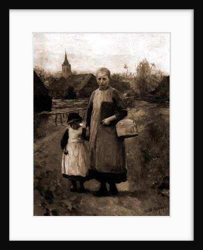 Children of Laren going to school by Albert Neuhuys