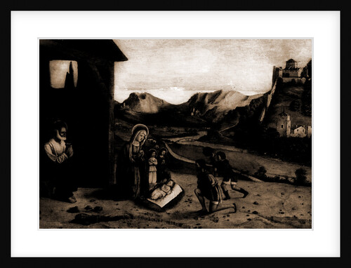 Adoration of the shepherds, Jesus Christ by Anonymous