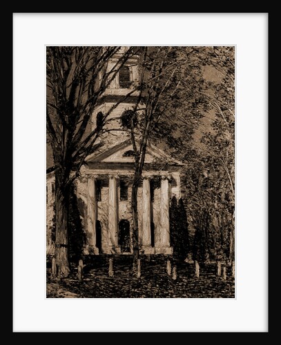 Church in autumn by Anonymous