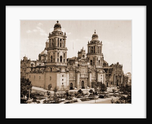 Mexico, the Cathedral, City of Mexico by William Henry Jackson