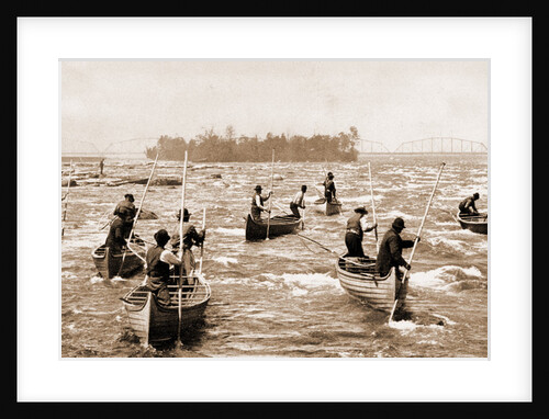Indians fishing at the 'Soo', Fishing by Anonymous