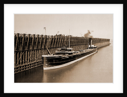 The Escanaba ore docks, Ore industry by Anonymous