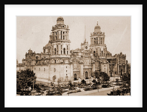 The cathedral, City of Mexico by William Henry Jackson