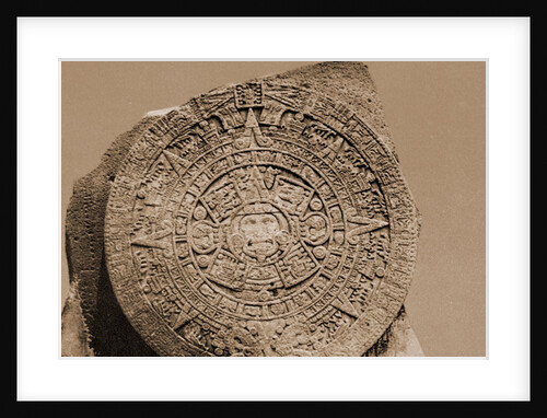 Aztec calendar stone by William Henry Jackson