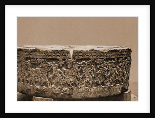 Aztec sacrificial stone, City of Mexico by William Henry Jackson