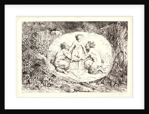 Nymph Supported by Two Satyrs, 1763 by Jean-Honoré Fragonard