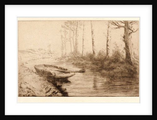 The Canal, Morning Light (Le Canal, effet du matin) by Alphonse Legros