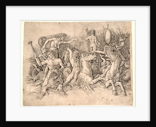 Battle of the Sea-Gods left side, ca. 1470-1480 by Andrea Mantegna
