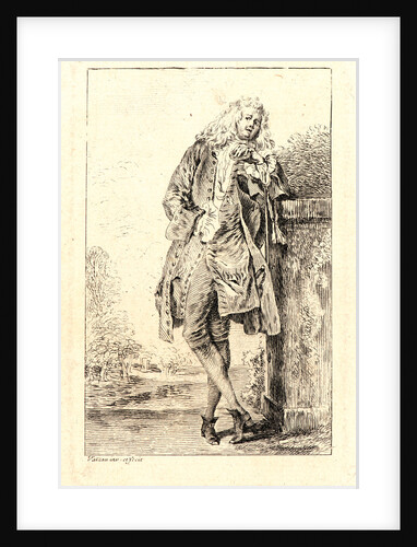 Standing Man, Leaning on His Elbow (L'Homme Debout), ca. 1710 by Jean-Antoine Watteau