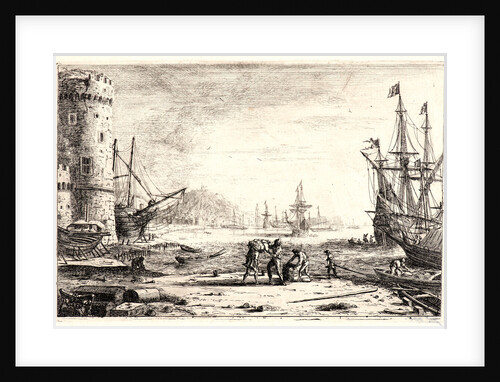 Seaport with a Round Tower, 1635-1636 by Claude Lorrain