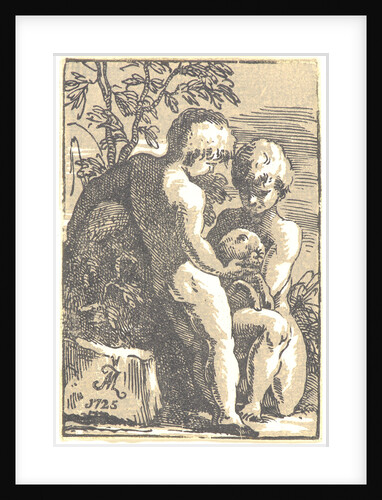 Two Boys Caressing a Lamb by Antonio Maria Zanetti I