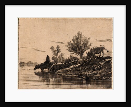 The Watering Place (L'Abreuvoir), 1848 by Charles Émile Jacque