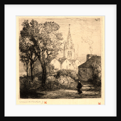 L'Église de Jouy-le-Moutier, 1910 by Auguste Louis Lepère