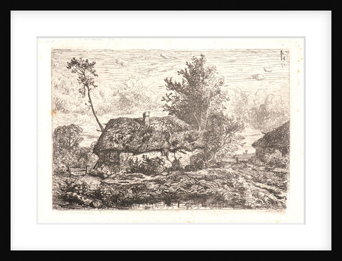 The Thatched Cottage (La Chaumière) by Henri-Joseph Harpignies