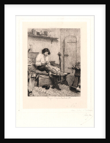 Paul-Adolphe Rajon (French, 1842 - 1888) after Steinheil fils (French). The Poor Student (L'Étudiant Pauvre), 19th century by Paul-Adolphe Rajon