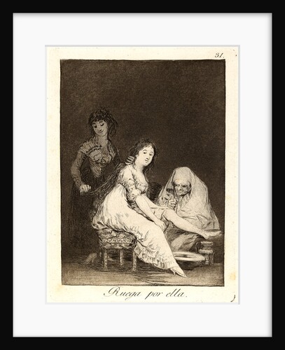 Ruega por ella. (She prays for her.), 1796-1797 by Francisco de Goya