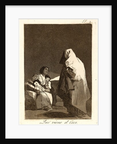 Que viene el Coco. (Here comes the bogey-man.), 1796-1797 by Francisco de Goya