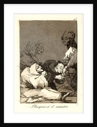 Obsequio á el maestro. (A gift for the master.), 1796-1797 by Francisco de Goya