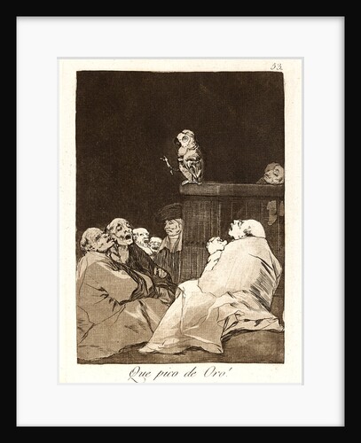 Que pico de Oro! (What a golden beak!), 1796-1797 by Francisco de Goya