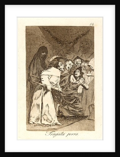 Tragala perro. (Swallow it, dog.), 1796-1797 by Francisco de Goya