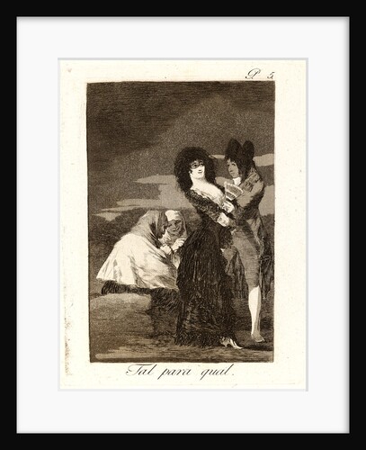 Tal para qual. (Two of a kind.), 1796-1797 by Francisco de Goya