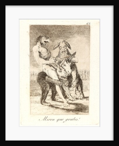 Miren que grabes! (Look how solemn they are!), 1796-1797 by Francisco de Goya