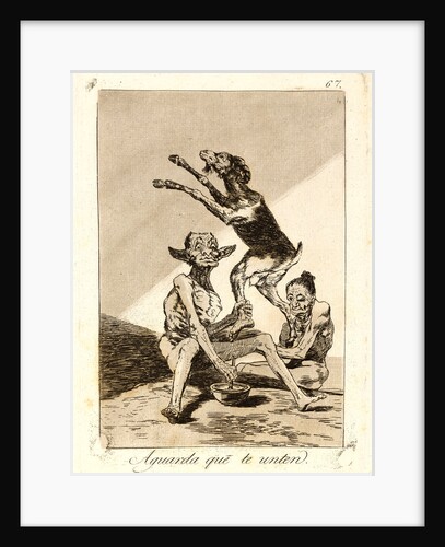 Aguarda que te unten. (Wait till you've been anointed.), 1796-1797 by Francisco de Goya