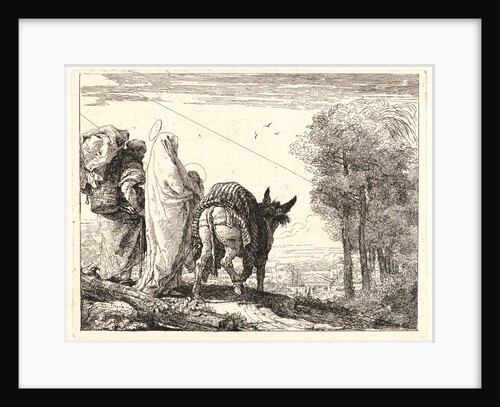 The Flight with the Holy Family at the Left, 1750-1753 by Giovanni Domenico Tiepolo