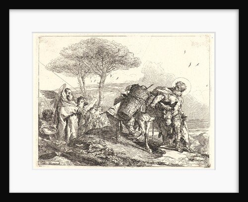 The Madonna and Child at Left, with a File of Angels, 1750-1753 by Giovanni Domenico Tiepolo