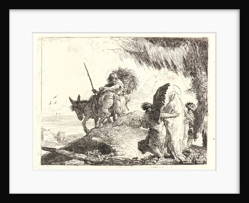 The Flight, with Madonna at Right Supported by Angels, 1750-1753 by Giovanni Domenico Tiepolo