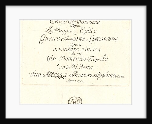 Idee pittoresche sopra la Fugga in Egitto, 1750-1753 by Giovanni Domenico Tiepolo