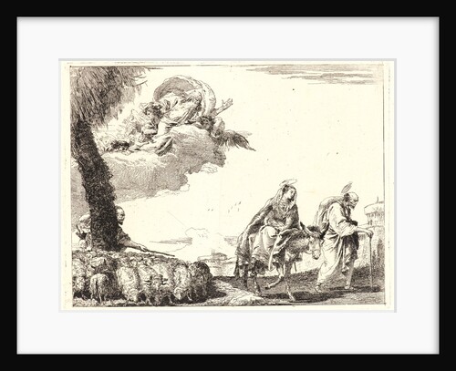 The Flight with the Holy Family at the Right, 1750-1753 by Giovanni Domenico Tiepolo