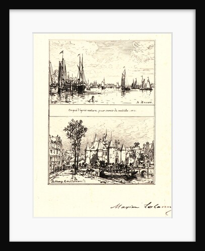 To Antwerp, the Haque at Amsterdam (À Anvers, le Haag à Amsterdam), 19th century by Maxime Lalanne