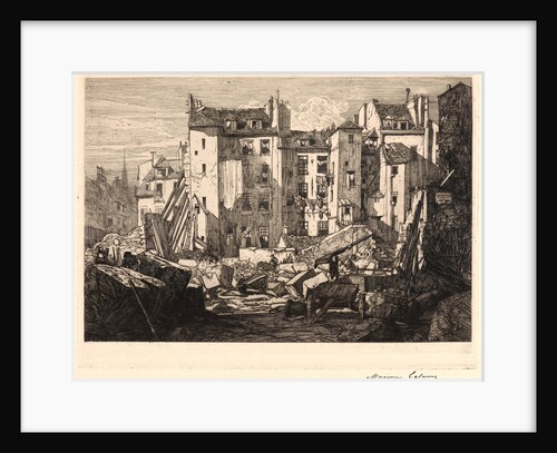 Demolition for the Building of the Rue des Ecoles (Démolitions pour le percement de la rue des Écoles), 19th century by Maxime Lalanne