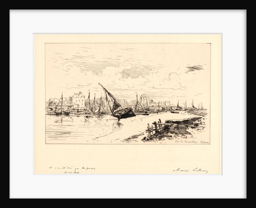 Port de Trouville, 19th century by Maxime Lalanne