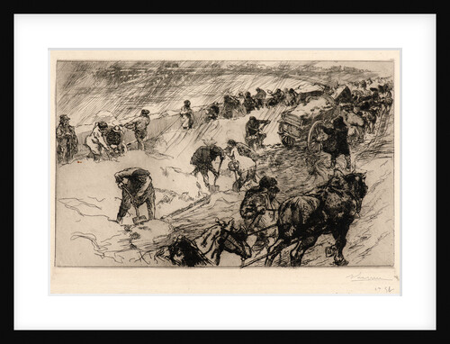 Combat contre la Niege, quai aux Fleurs, 1890 by Auguste Louis Lepère